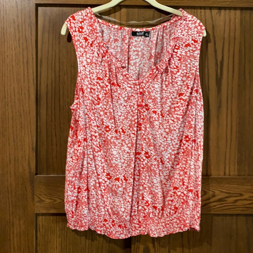 a.n.a Xl red flowery top
